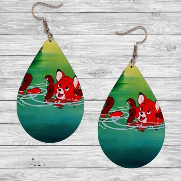 Fox and the Hound Movie Earrings - Picture 1 of 1